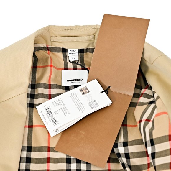 Burberry Press-stud Detail Cotton Gabardine Coat - Picture 7 of 8